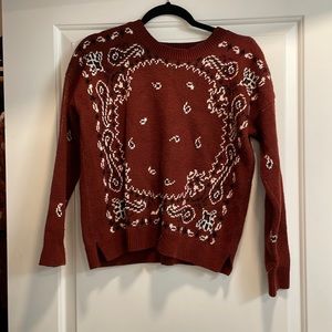 Madewell Bandana Sweater - Small